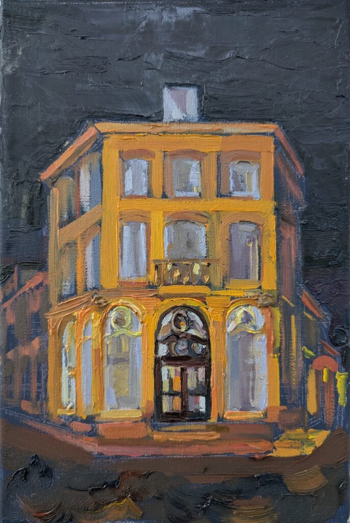 Paushuize Utrecht 2026 Olieverf op linnen 30x20 cm